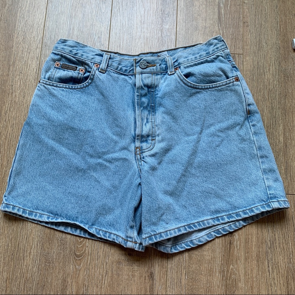 Calvin Klein Vintage High Waisted Denim Shorts
